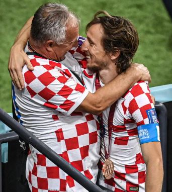 Stipe Modric with his son Luka Modric